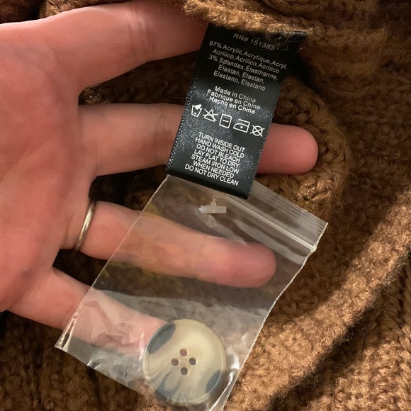 ✨ Anthropologie Ribbed Chunky Cardigan Sz S - Picture 5 of 5